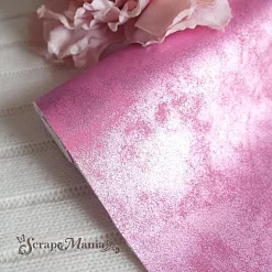 Отрез экокожи 30х69 см "Морозный узор. Фуксия" (Pty Китай)