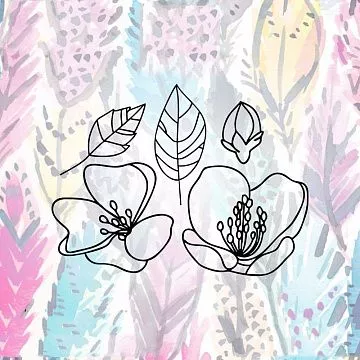 Штамп "Цветок", 6,5х4,5 см (Креатив)