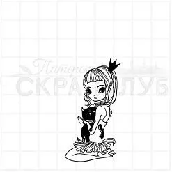 Штамп "Папина принцесса", 3х5,5 см (Скрапклуб) Штамп "Папина принцесса", 3х5,5 см (Скрапклуб)