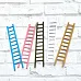 Набор вырубок "Лесенки", цвет белый, розовый, крафт, голубой