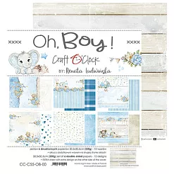 Набор бумаги 30х30 см "Oh, Boy!", 6 листов (CraftO'clock)