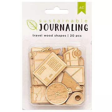 Набор деревянных украшений "Travel" (Prima Marketing)