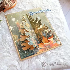 Нож "Открытка 3D. Средняя елка", 6х7,5 см (ScrapMania)