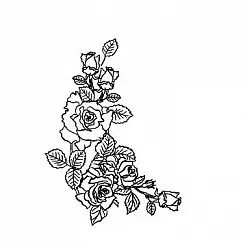 Штамп "Уголок розы, маленькие" (Студия "Елена") Штамп "Уголок розы, маленькие" (Студия "Елена")