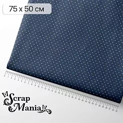 Отрез ткани 75х50 см "Мужской винтаж. Синий в точку" (ScrapMania) Отрез ткани 75х50 см "Мужской винтаж. Синий в точку" (ScrapMania)