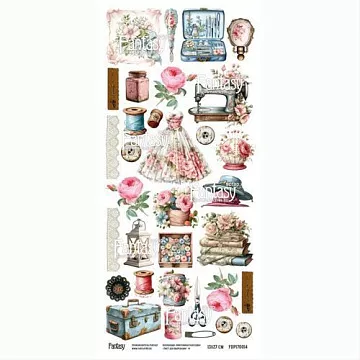 Бумага 13х27 см "Винтажная рапсодия 4" (Fantasy)