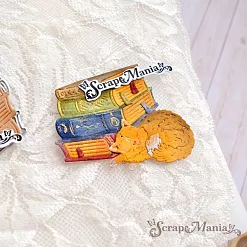 Нож "Школьная жизнь. Кот ученый", 4х5,5 см (ScrapMania)