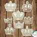 Набор украшений из чипборда "Короны 3. Гравировка" (Chipboards)
