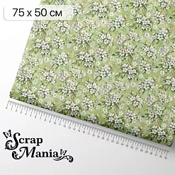 Отрез ткани 75х50 см "На лесной опушке. Цветущая яблоня" (ScrapMania)