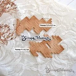 Нож "Фон паркет. Фрагменты", 4х6,2 см (ScrapMania)