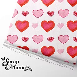 Отрез ткани 75х50 см "Сердечки" (ScrapMania) Отрез ткани 75х50 см "Сердечки" (ScrapMania)