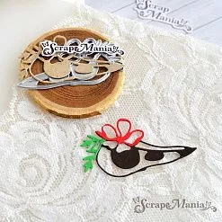 Нож "Готическая эстетика. Череп птицы с цветком", 6х3,1 см (ScrapMania)