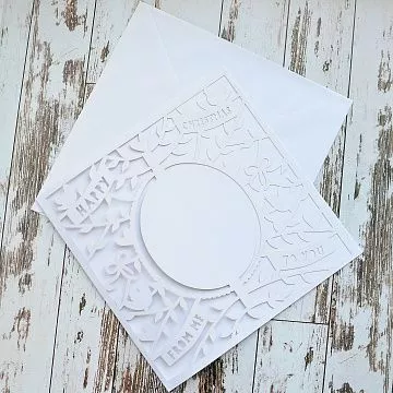 Заготовка для открытки 20х20 см "Счастливого Рождества" с конвертом, 1 шт (DoCrafts)