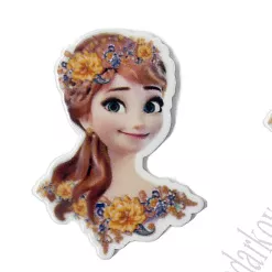Акриловое украшение "Мультик. Анна с цветами", 2,8х3,7 см