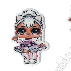 Акриловое украшение "Куколка 6", 2,2х3,6 см