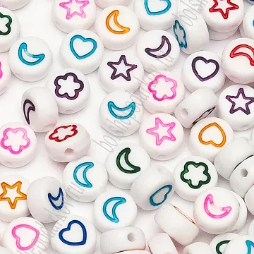 Набор бусин "Ассорти. Разноцветное", 7 мм, 70 шт