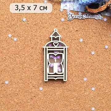 Шейкер "Новогодние гномы. Фонарь со свечой мини", 3,5х7 см (ScrapMania)
