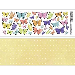 Лист с картинками 10х30 см "Бабочки. Радуга цвета" (ScrapMania)