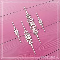 Чипборд "Узорные бордюры", 8,2х1,2 см (СкрапМагия)