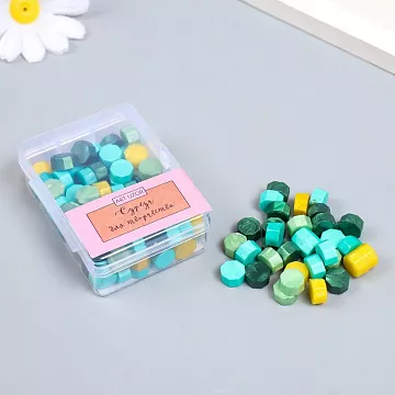 Сургуч в коробочке "Восьмигранник. Цвета джунглей", 100 шт (АртУзор)