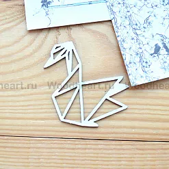 Украшение из чипборда "Лебедь маленький" (Woodheart)
