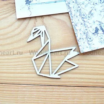 Украшение из чипборда "Лебедь маленький" (Woodheart)