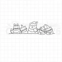 Штамп "Котята и снеговик", 12х3 см (Скрапклуб) Штамп "Котята и снеговик", 12х3 см (Скрапклуб)