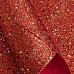 Отрез экокожи А4 "Блестки и звездочки. Красный"