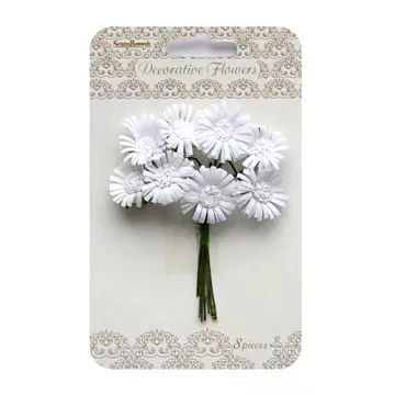 Букет маргариток "Белые", 8 шт (ScrapBerry's)