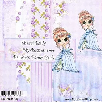 Набор бумаги 15х15 см "Princess", 8 листов (Sherri Baldy)
