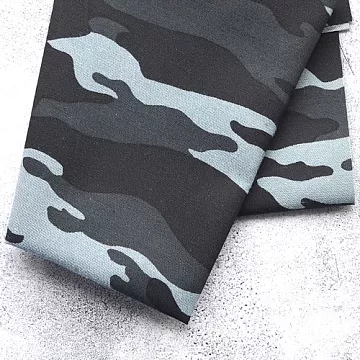Отрез ткани 36х50 см "Камуфляж серо-голубой" (КМФ)