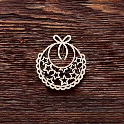 Украшение из чипборда "Слюнявчик со звездочками" (AL)