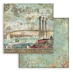 УЦЕНКА Бумага 30х30 см "Sir Vagabond Aviator. Brooklyn" (Stamperia)