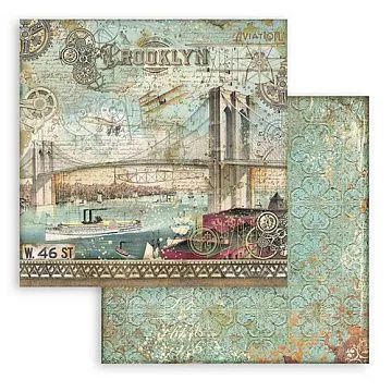 УЦЕНКА Бумага 30х30 см "Sir Vagabond Aviator. Brooklyn" (Stamperia)