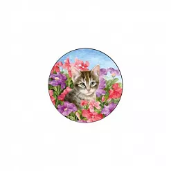 Фишка "Котенок среди цветов" (ScrapMania) Фишка "Котенок среди цветов" (ScrapMania)