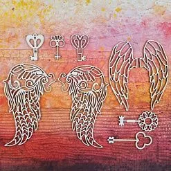 Чипборд "On the wings of mystery. Крылья", 9х9 см (CraftStory) Чипборд "On the wings of mystery. Крылья", 9х9 см (CraftStory)