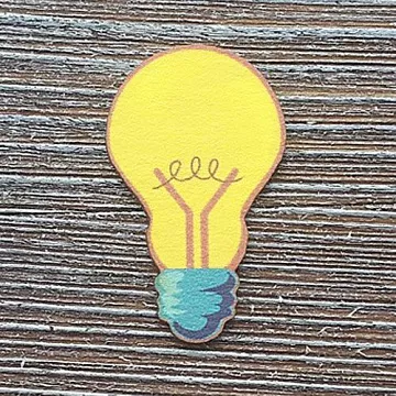 Украшение из цветного чипборда "Лампочка" (Благолис)