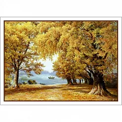 Тканевая карточка мини "Осенние пейзажи. Золотой лес" (ScrapMania)