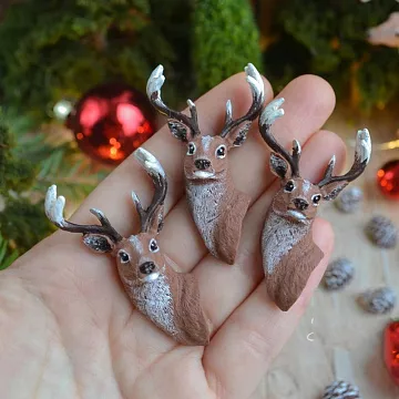 Миниатюра "Олень средний", 5,5х3,3 см, 1 шт (Югарт)