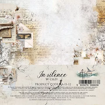 Набор бумаги 15х15 см "In silence", 24 листа (Alchemy of Art)