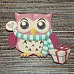 Украшение из цветного чипборда "Сова 3" (Благолис) Украшение из цветного чипборда "Сова 3" (Благолис)