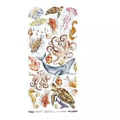 Тканевый лист 13х27 см "Теплое море 21. Для вырезания" (Fantasy)