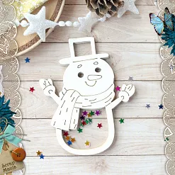 Чипборд "Снеговички. Шейкер. Снеговик маленький" (ScrapMania)