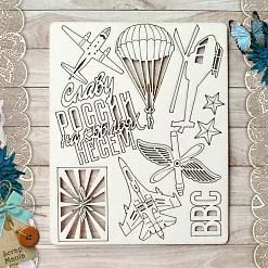 Чипборд "Армейский альбом. ВВС" (ScrapMania) Чипборд "Армейский альбом. ВВС" (ScrapMania)