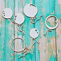 Набор украшений из чипборда "Воздушные шарики" (ScrapКрым)