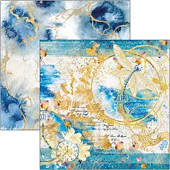 Набор бумаги 20х20 см "Indigo", 12 листов (Stamperia, CBH061)
