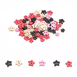 Набор пуговиц "Звездочки. Ночные цветы"