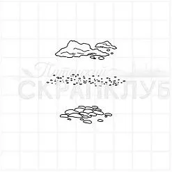 Штамп "Почва под ногами", 0,9х4,5 см (Скрапклуб)