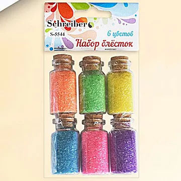 Набор глиттера "Неоновое ассорти", 6 шт