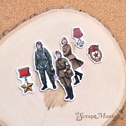 Набор высечек из бумаги "Радость Победы", 36 шт (ScrapMania)